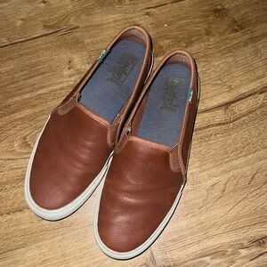 Keds leather slip on shoes size 8